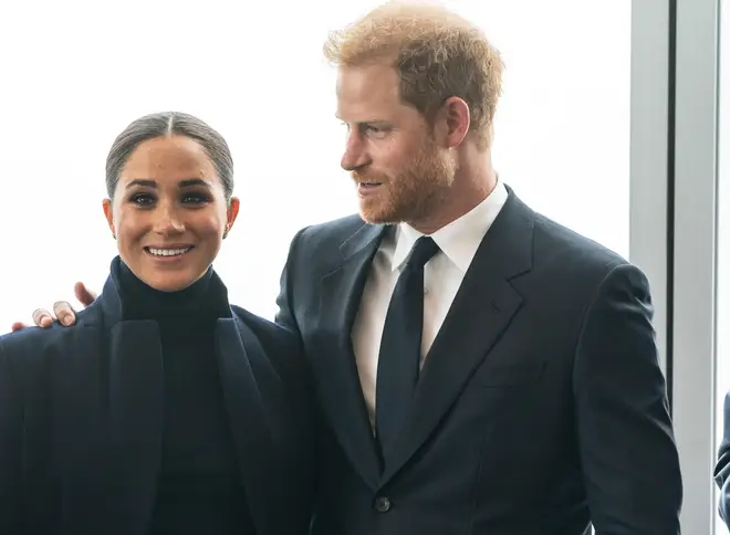 It was the Sussexes' first public appearance together since the birth of their second child