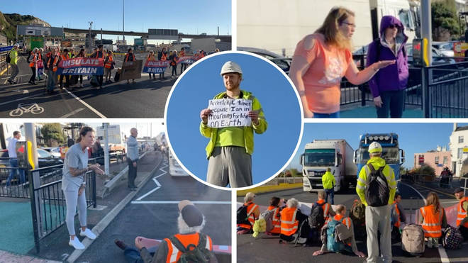 Insulate Britain protesters have blocked the main road into Dover ferry port
