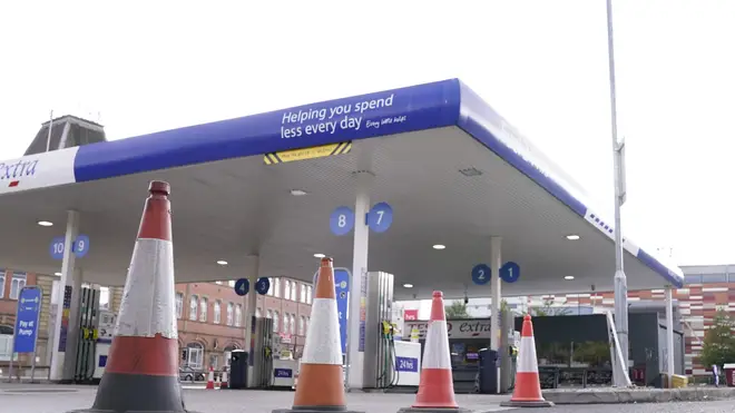 A petrol station in Sheffield which is closed