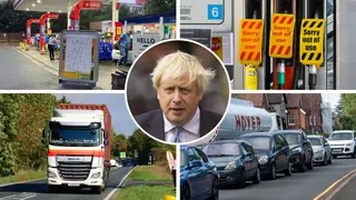Panic-buyers have flocked to petrol stations across the UK over fears of a fuel shortage following a lack of lorry drivers.