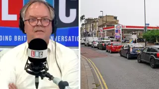 Panic-buying fuel is 'bad news' for business, petrol station owner tells LBC