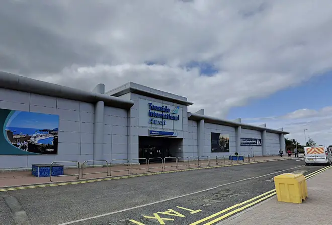 There has been an aircraft accident at Teesside International Airport.