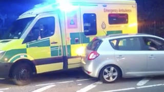 An ambulance collided with a car on Bromley Hill in South London.