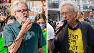 Piers Corbyn heckled his brother Jeremy at a Labour event