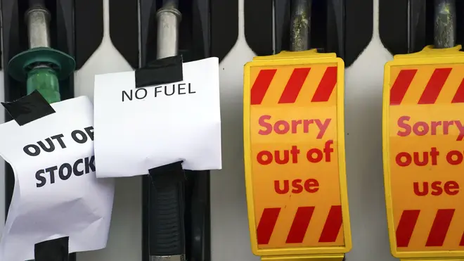 A Shell petrol station in Bracknell, Berkshire was one of thousands in the UK to have run out of fuel on Sunday