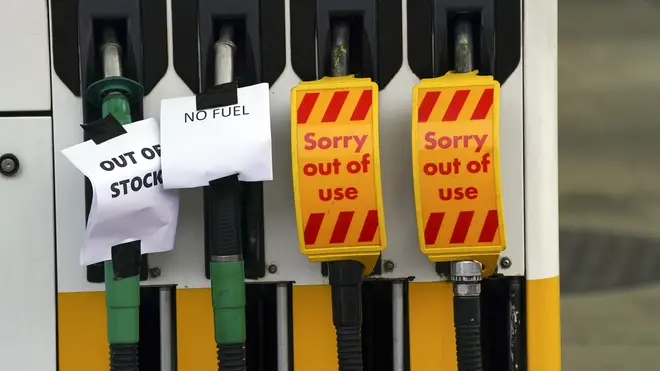 Petrol station in Bracknell, Berkshire, which has no fuel