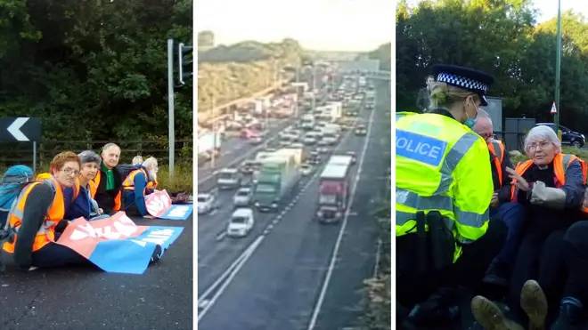 Insulate Britain protesters have blocked junction 3 of the M25.