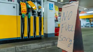 Large numbers of petrol stations in London ran out fo all fuel amidst panic buying.