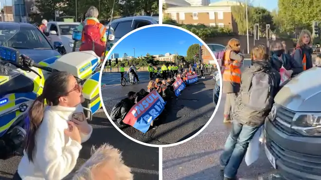 Tensions were high as motorists clashed with Insulate Britain in their eleventh protest in the last three weeks