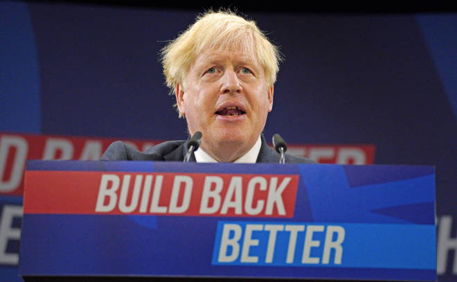 Boris Johnson speaks at the Conservative party conference