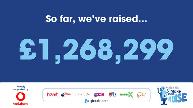 Global's Make Some Noise has raised over £ 1 million so far!