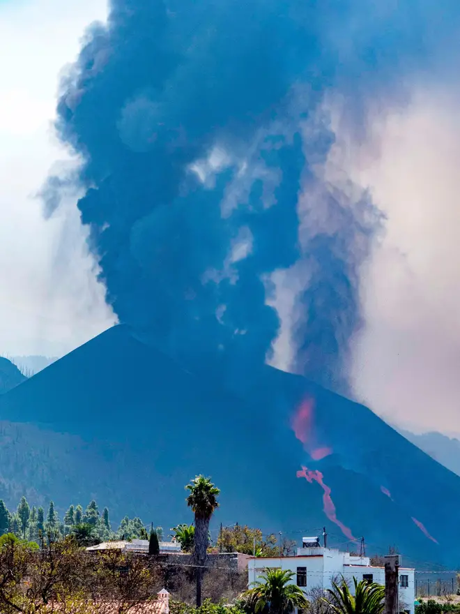 The northern flank of the volcano collapsed over the weekend, triggering new lava flows.