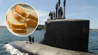 Submarine secrets were hidden in a peanut butter sandwich, it is alleged