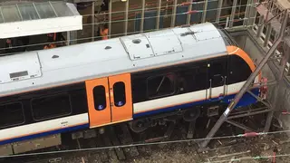 The train crashed through buffers at Enfield station