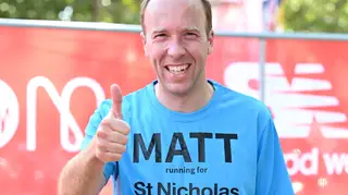 Matt Hancock after completing the London Marathon earlier this month