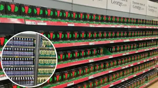 Supermarkets have been accused of trying to cover up shortages on shelves