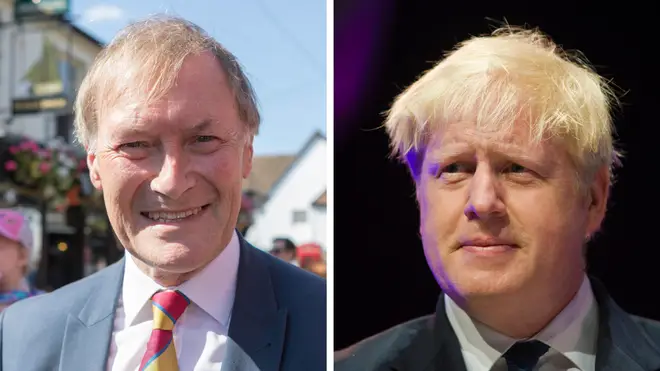 Boris Johnson has spoken of his "shock" and "sadness" after Tory MP Sir David Amess was stabbed to death