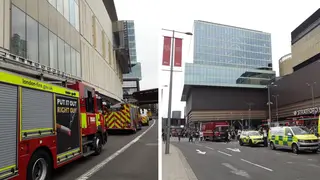The fire broke out in Westfield Shopping Centre