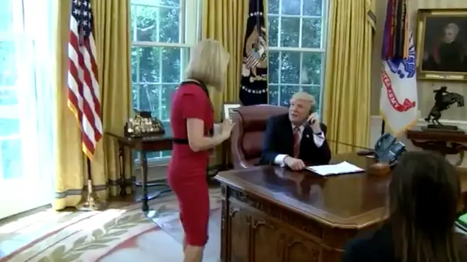 President Trump flirts with Irish reporter