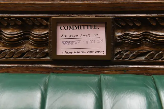 Sir David's seat in the Commons chamber was left empty today