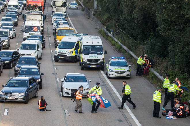 An Insulate Britain protest on the M25 last month