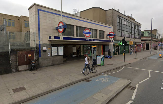 Three people were stabbed on a night bus outside of Mile End station