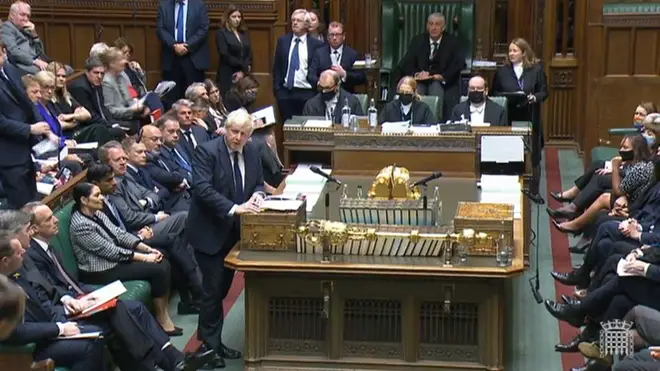 Like many MPs - particularly Conservative ones - Boris Johnson has not been wearing a mask in the House of Commons