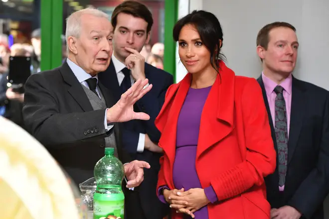 Frank Field with the Duchess of Sussex during a visit to Birkenhead in 2019
