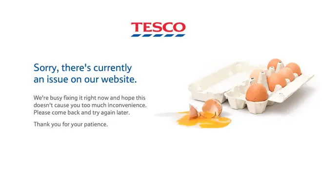 The issue is effecting both Tesco's website and app.