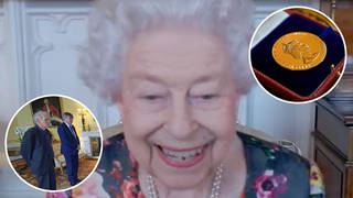 The Queen presented the poetry award on Zoom.