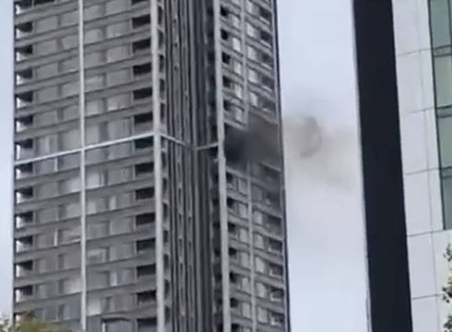 A fire broke out at a block of flats in Elephant and Castle