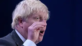 Boris Johnson speaking at COP26 last week. Talks are entering the second and final week.