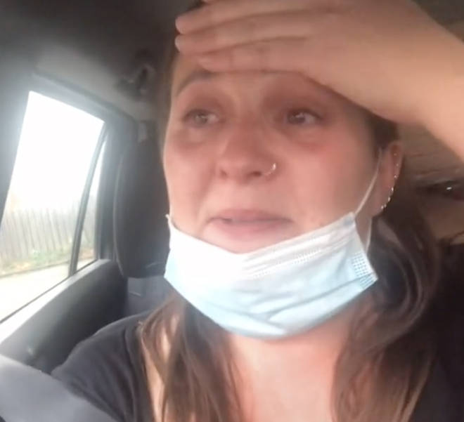 Louise Akester shared the video after finishing her final shift as a care worker