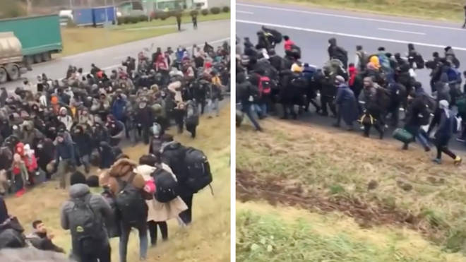 Migrants are trying to cross over from Belarus into Poland