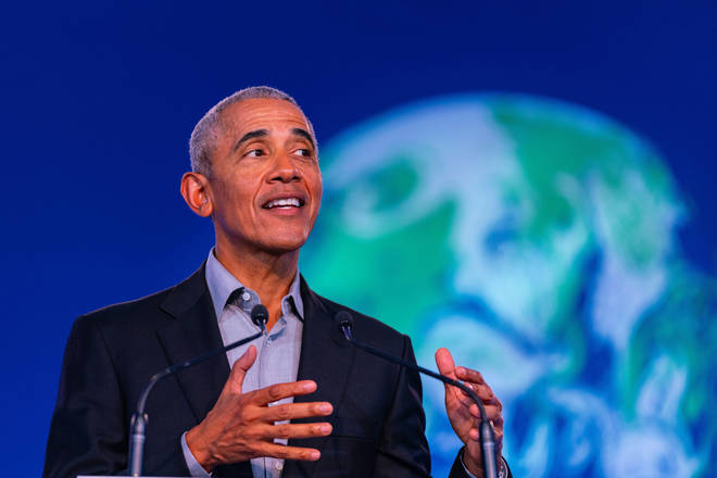 Barack Obama at the COP26 climate summit.