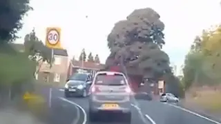 Driver spun 180 degrees