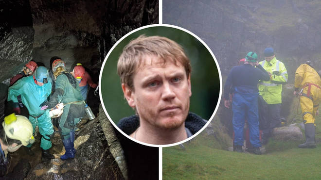 Man rescued from Welsh cave named as George Linnane.