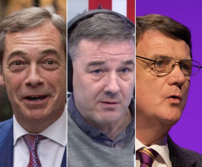 Nigel Farage, Ian Payne, and Gerard Batten