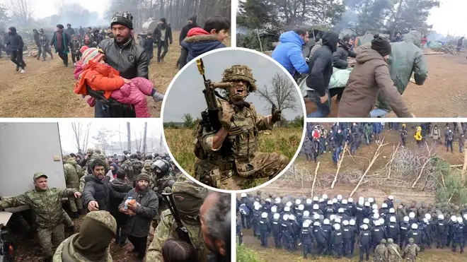 British troops have been deployed to Poland amid tensions over migrants on the Belarus border