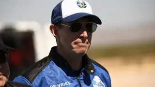 Glen de Vries after the Blue Origin flight on 13 October.