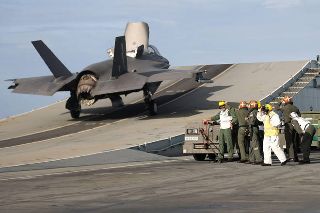 A British F35 jet has crashed into the Mediterranean.