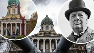 A spoken word performance on Remembrance Day, which has been described as a "vile attack" on Winston Churchill and "a rant about race", has prompted the Imperial War Museum to issue an apology.