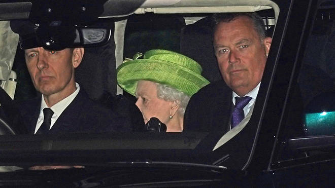 The Queen was seen attending the christening.