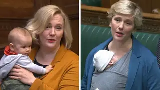 Stella Creasy took her child into the Chamber.