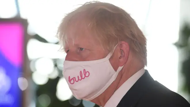 Boris Johnson during a visit to Bulb's offices
