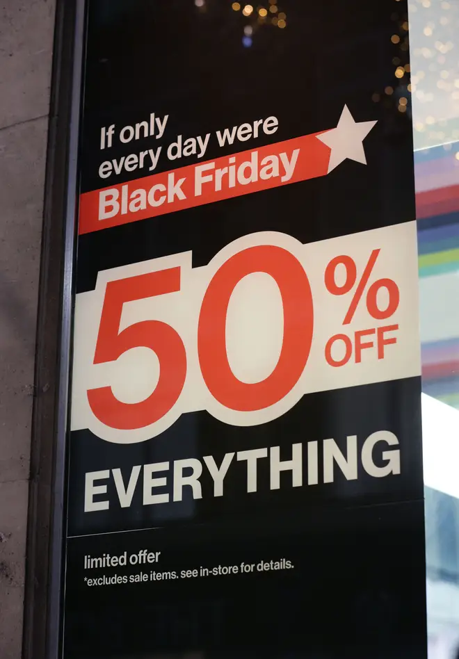 A Black Friday sale sign