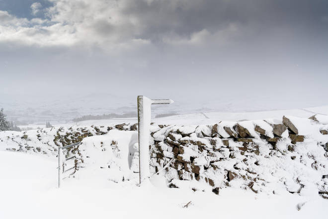 Storm Arwen lashed the Yorkshire Dales with wind and snow