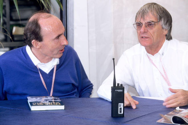 Sir Frank pictured with F1 supremo Bernie Ecclestone
