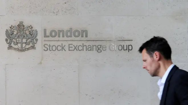 A sign in Paternoster Square outside the London Stock Exchange
