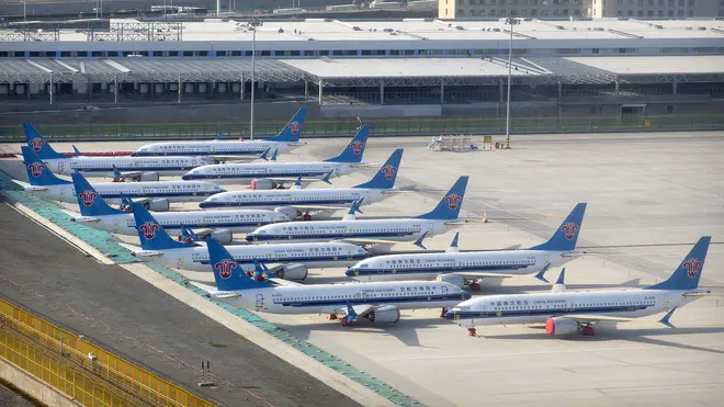 China Southern Airlines Boeing 737 Max airplanes
